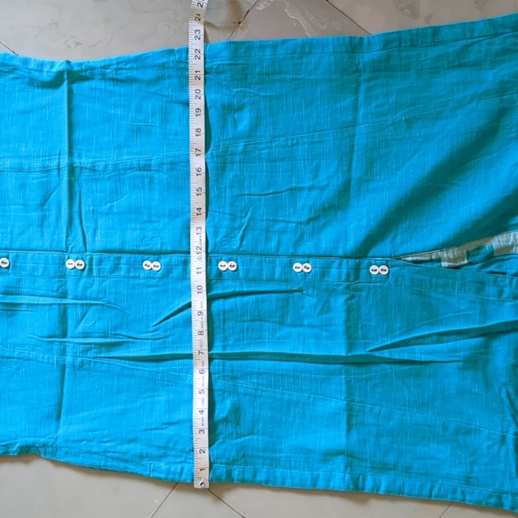 L Turquoise Kurta - Picture 11 of 12